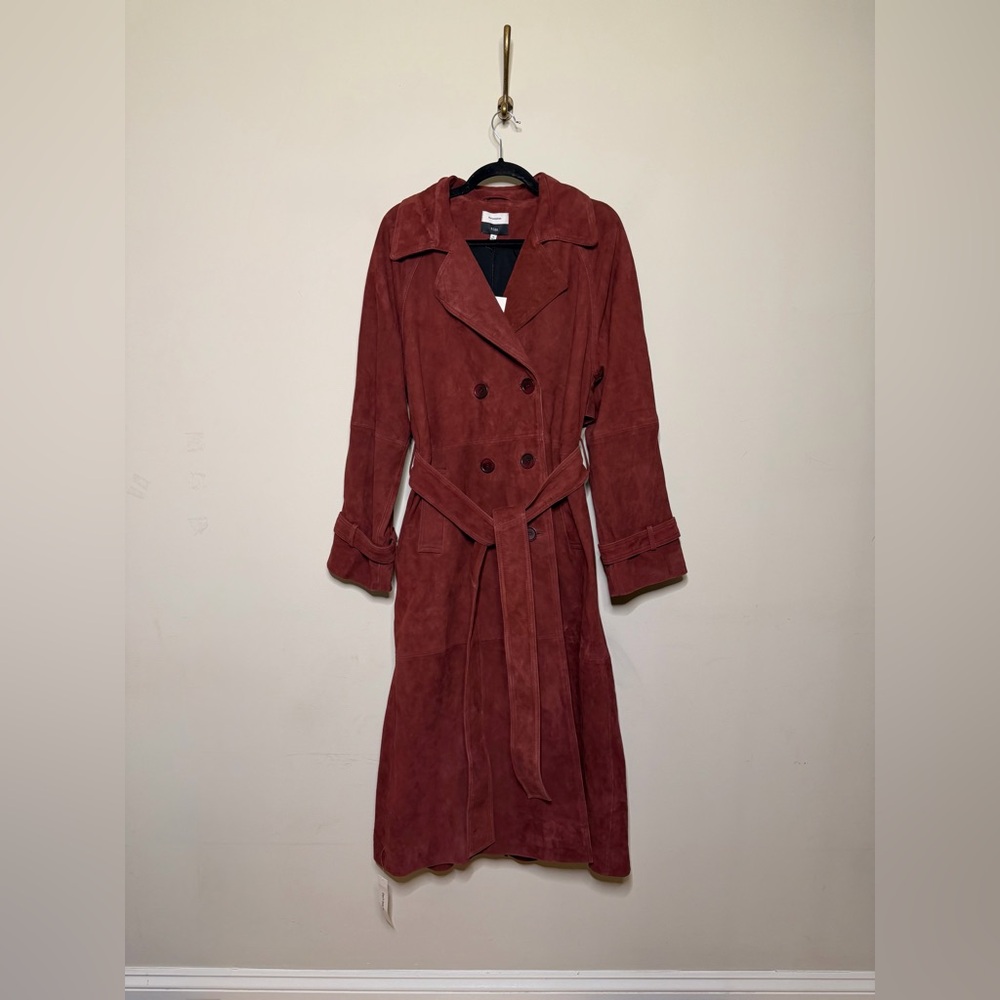 NWT Reformation Veda Ashland Suede Trench Coat - Picture 3 of 8